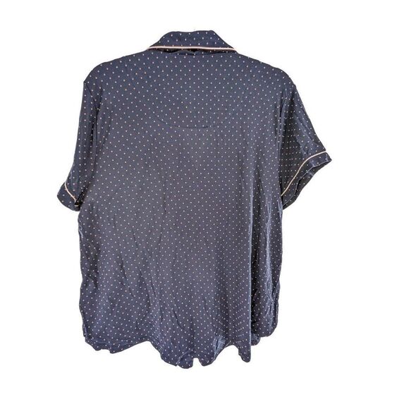 Kate Spade Women Blue Polka Dots Button-Up Shirt & Short Sleep Set Size 2X - Picture 4 of 8
